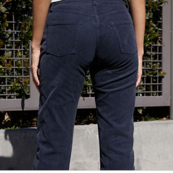 J. Galt Navy Blue High Waisted Straight Leg Corduroys Medium EUC - Picture 2 of 6